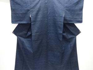 未使用品　抽象模様織出し手織り紬着物